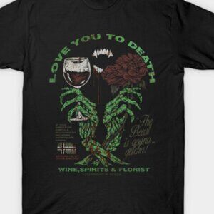 Love You To Death Gothic Skeleton T-Shirt – Dark Art Tee